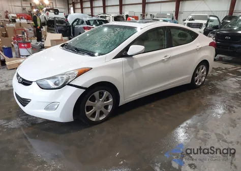 2012 Hyundai Elantra Limited from USA, damaged, VIN 5NPDH4AE2CH119428